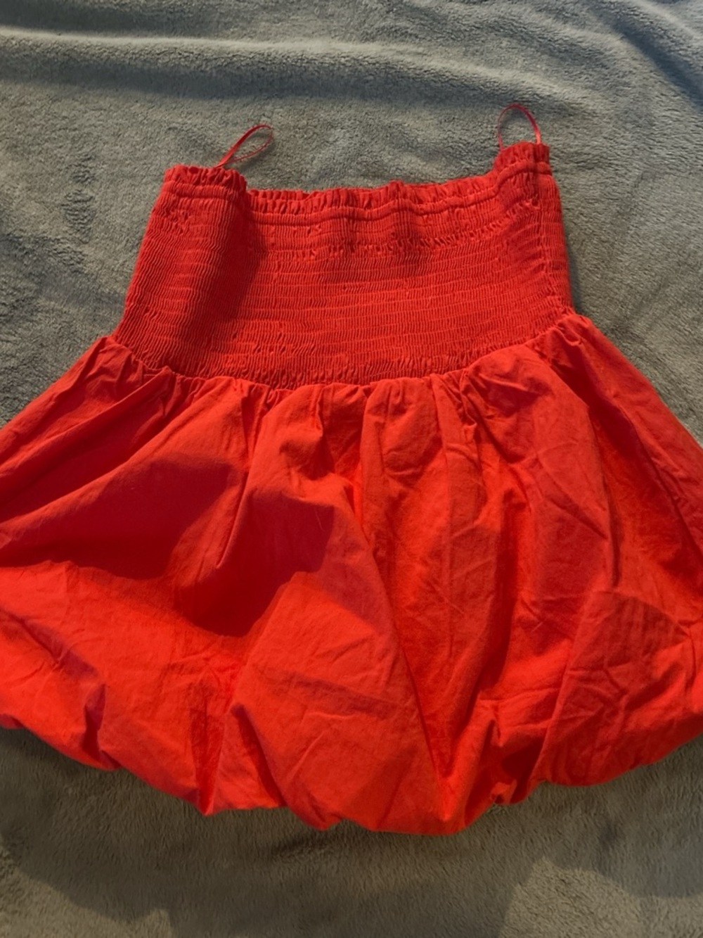 Women’s Red Smocked bubble top/skirt